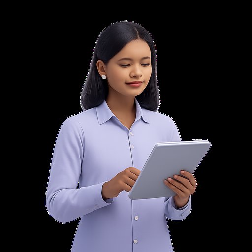JE777 Chief of Operations holding tablet